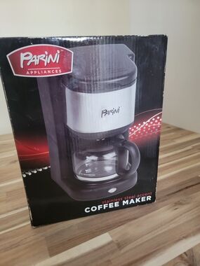 NWT - Parini Desktop Stainless Steel Coffee Maker 1-4 Cups